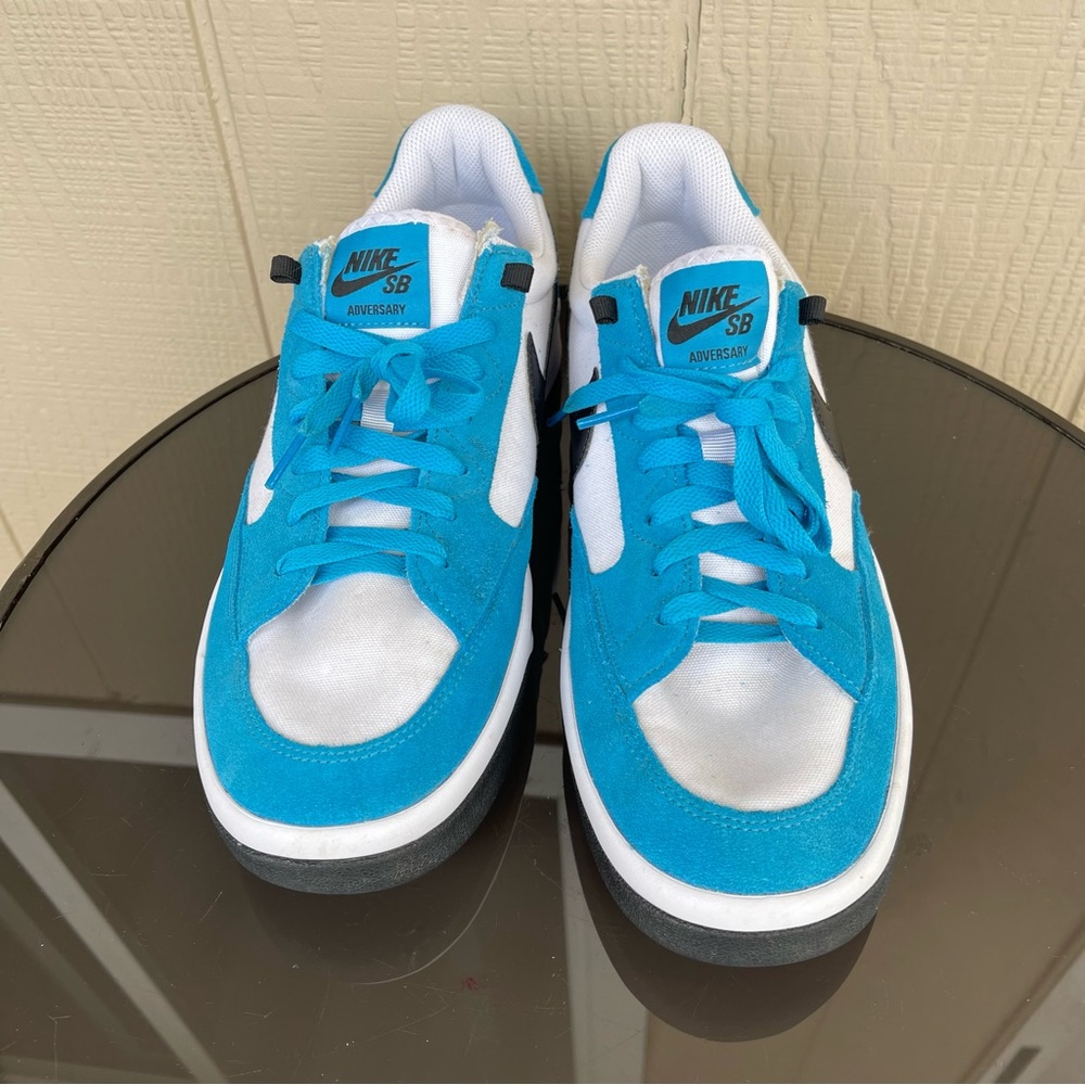 Pre- Owned Men Nike SB Adversary Skate Shoes Laser Blue CW7456-403 Size 10.5 - Picture 2 of 12